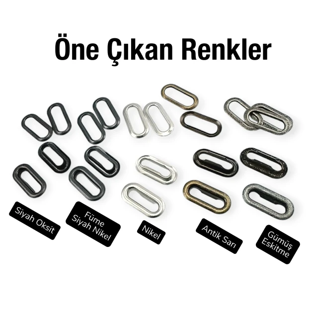 2 cm Oval Kuşgözü Pirinç No 4 EROV0020PR