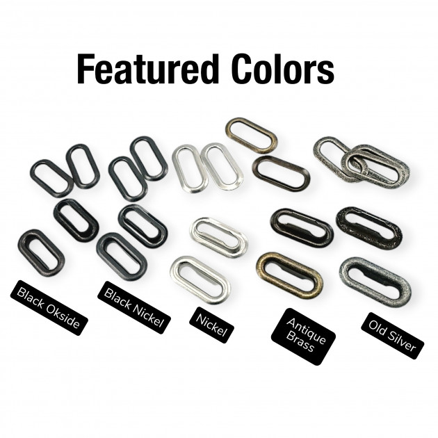 2,5 cm Oval Eyelet 1"  Brass EROV0025PR