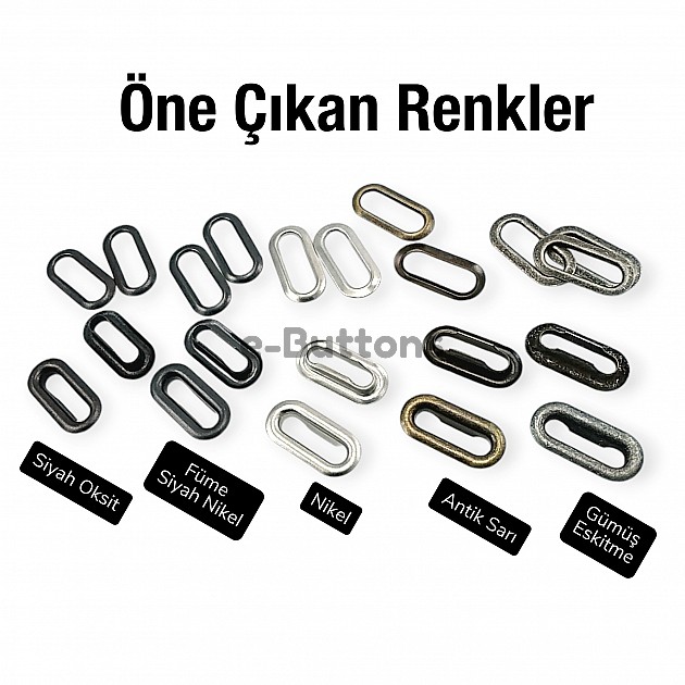 3 cm Oval Kuşgözü Pirinç EROV0030PR