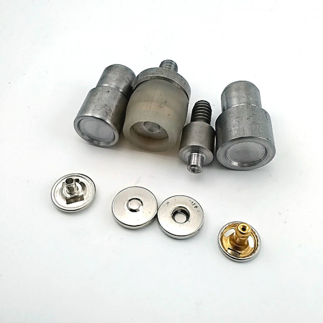 Magnetic Snap Fastener 12.5 mm Curved Brass Set of 4 ERMK0125PR