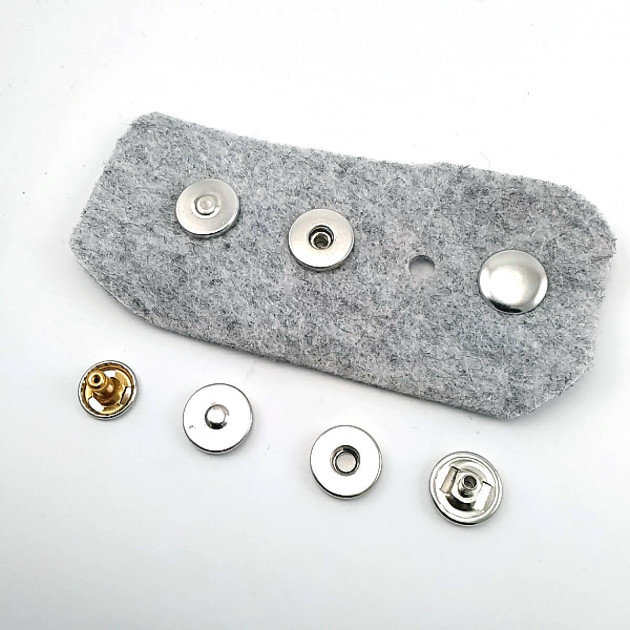 Magnetic Snap Fastener 12.5 mm Curved Brass Set of 4 ERMK0125PR