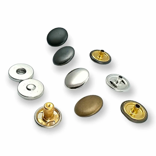 Magnetic Snap Fastener 12.5 mm Curved Brass Set of 4 ERMK0125PR