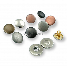 Magnetic Snap Buttons 15 mm Curved Brass Set of 4 ERMK015PR