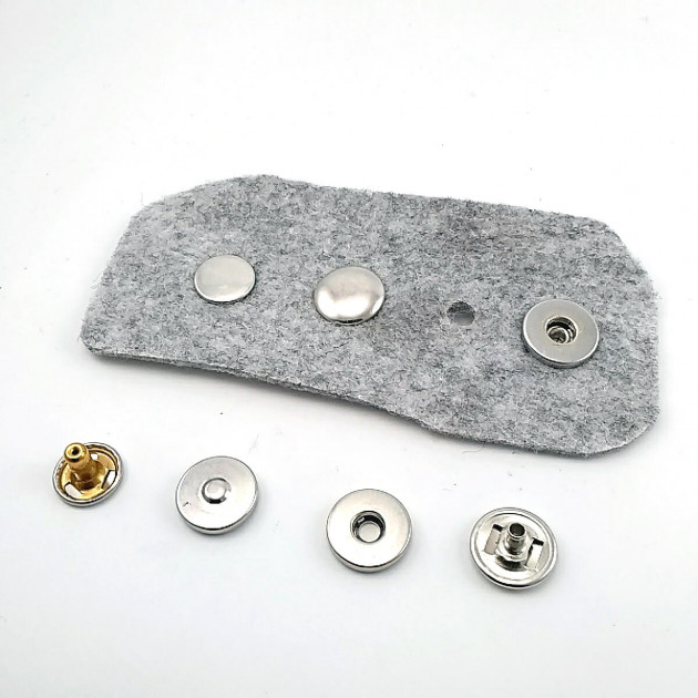 Magnetic Snap Buttons 15 mm Curved Brass Set of 4 ERMK015PR Magnetic Snap Buttons 15 mm Curved Brass Set of 4 ERMK015PR