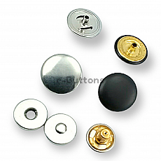 Magnetic Snap Buttons 18 mm Curved Brass Set of 4 ERMK018PR