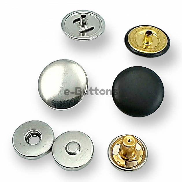 Magnetic Snap Buttons 18 mm Curved Brass Set of 4 ERMK018PR