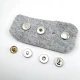Magnetic Snap Buttons 18 mm Curved Brass Set of 4 ERMK018PR