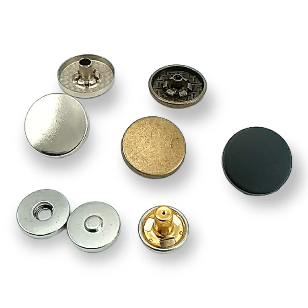 Mıknatıslı Çıtçıt 17 mm Düz Zamak 4 lü Takım ERMK018ZMK17