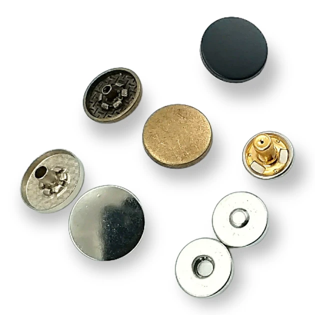 Mıknatıslı Çıtçıt 17 mm Düz Zamak 4 lü Takım ERMK018ZMK17