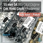 15 mm Çıtçıt Düğme Paslanmaz 100 adet/Pk  C00016PPK