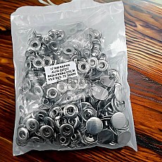 Alpha Stainless Steel Snap Button 17 mm Snap Fasteners 75 Pcs/Pack C0001P17PK