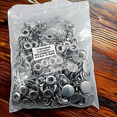 Alpha Stainless Steel Snap Button 17 mm Snap Fasteners 75 Pcs/Pack C0001P17PK