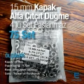 Alfa Snap Button 15 mm / 0.59 in Stainless Steel 75 Sets C0001PPK