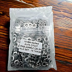 Alfa Stainless Snap Fasteners 15 mm Snap Button 75 Pcs/Pack C0001PPK
