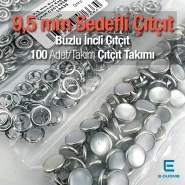 9.5 mm Frosted Pearl Stainless Prong Snap Fasteners, 100 Sets/Pack – C0095SPPK