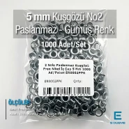 Stainless Eyelet 13/64" Inner Diameter 5 mm Free Nickel 1000 Pcs/Pack ER0002PPK