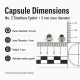 5 mm Inner Diameter Stainless Metal Eyelet, 1000 pcs/Pack ER0002PPK for crafting and textile applications