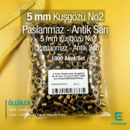 Stainless Eyelet 13/64" Inner Diameter 5 mm Antique Brass 1000 Pcs/Pack ER0002PPK