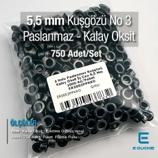 7/32" Eyelet  Stainless 5.5 mm Old Silver 750 Pcs/Pack ER0003PPKKO