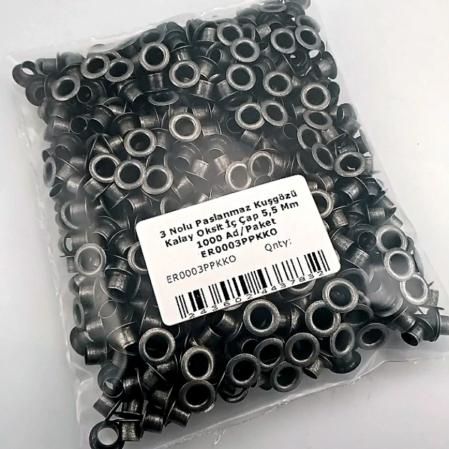 7/32" Eyelet  Stainless 5.5 mm Old Silver 750 Pcs/Pack ER0003PPKKO