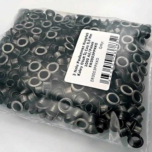 7/32" Eyelet  Stainless 5.5 mm Old Silver 750 Pcs/Pack ER0003PPKKO