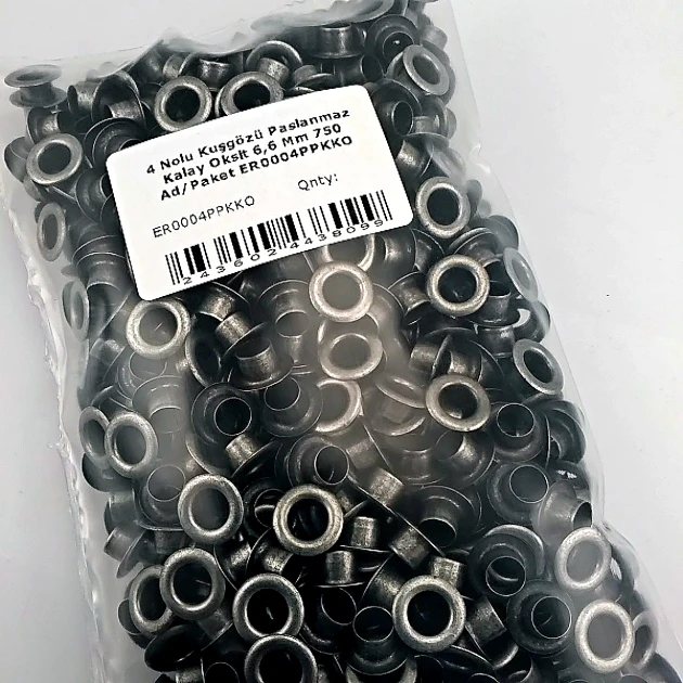17/64" Eyelets Old Silver  Stainless 750 Pcs/Pack ER0004PPKKO