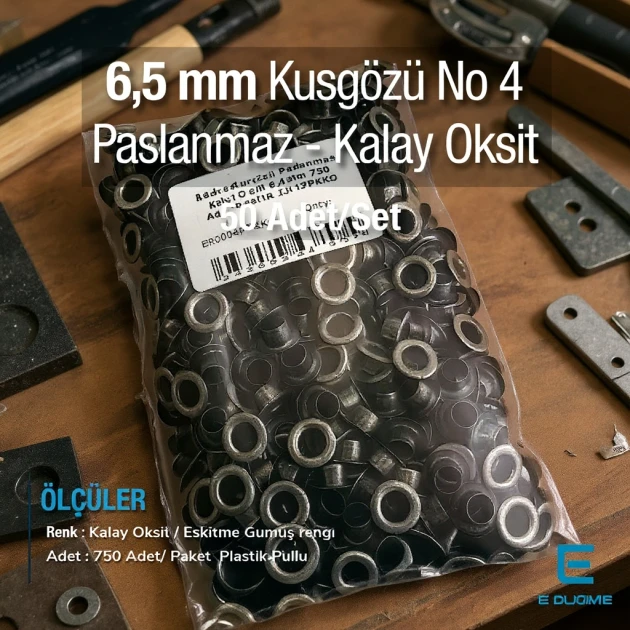 17/64" Eyelets Old Silver  Stainless 750 Pcs/Pack ER0004PPKKO