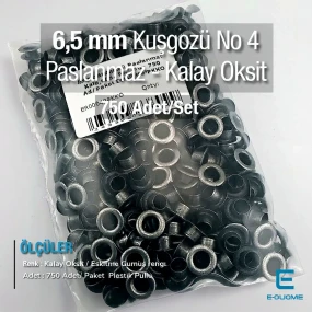 6 mm / 0.24 in Antique Silver Stainless Domed Eyelet – 750-Piece Pack ER0004PPKKO