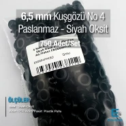 6.5 mm Eyelets 17/64" Black Oxide Stainless 750 Pcs/Pack ER0004PPKSO