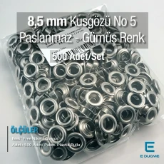 Stainless Eyelet Free Nickel 21/64"  8.5 mm 500 Pcs/Pack ER0005PPK
