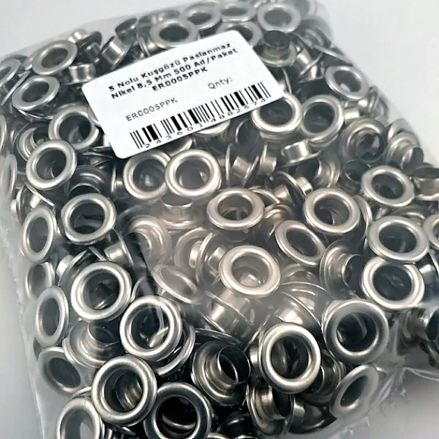 Stainless Eyelet 21/64"  8.5 mm 500 Pcs/Pack ER0005PPK