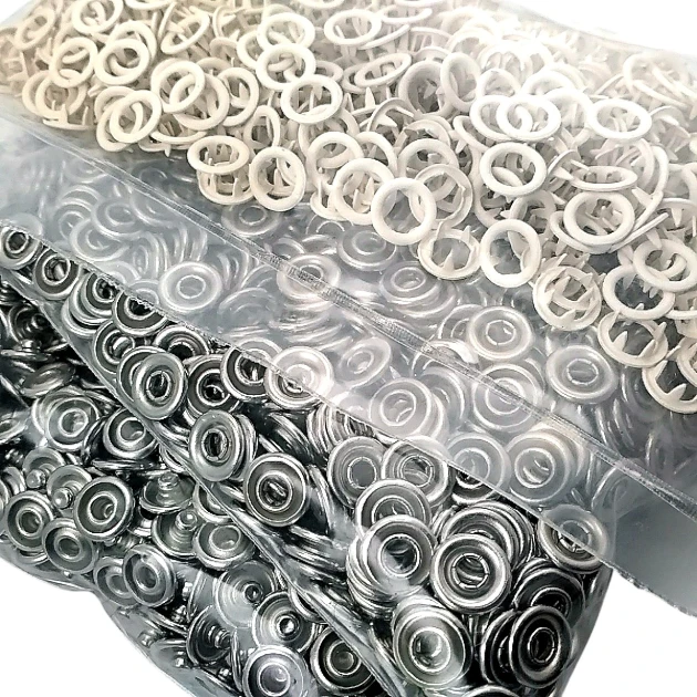 Prong Snap Fasteners 8 mm 0,31" For Baby Clothes Ecru Color 700 Pieces ERBCLK0008PECRU