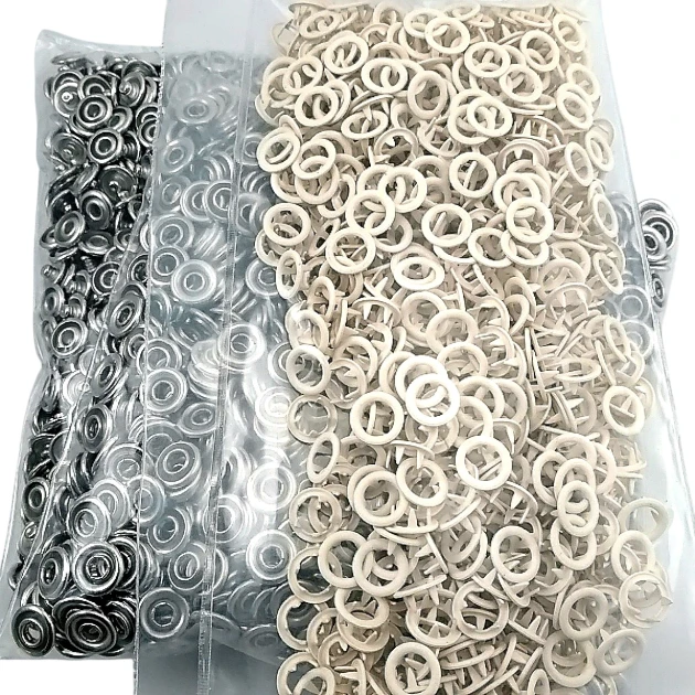 Prong Snap Fasteners 8 mm 0,31" For Baby Clothes Ecru Color 700 Pieces ERBCLK0008PECRU