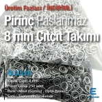 Prong Snap Fasteners 8 mm 0,31" For Baby Clothes Off White Color 250 Pieces ERBCLK0008PKBEYAZ