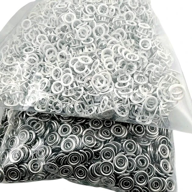 Prong Snap Fasteners 8 mm 0,31" For Baby Clothes Off White Color 250 Pieces ERBCLK0008PKBEYAZ