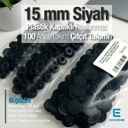 15 mm Plastic Snap Fastener Stainless Bottom Piece Set 100 pcs/pkt ERC0015PLPPK