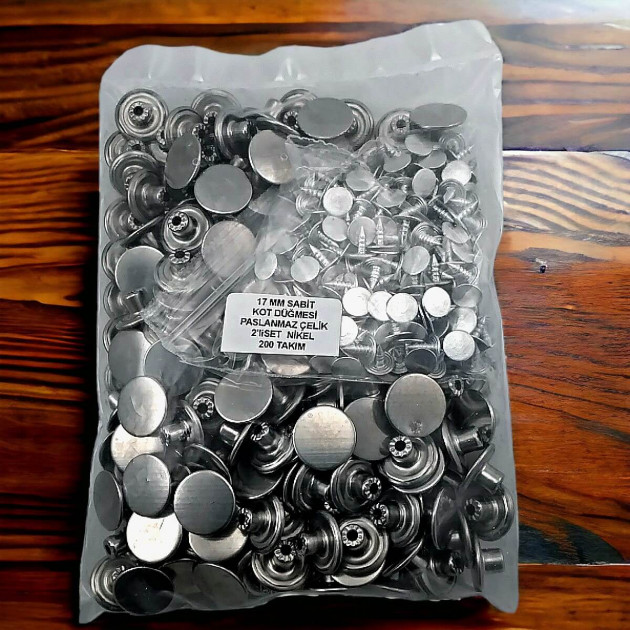 17 mm 27L  Jeans Button 13/64" Stainless Steel ERK0170PPK