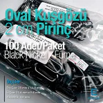 2 cm Oval Kuşgözü Pirinç Black Nickel 100 Adet / Paket EROV0020PRPromo