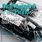 2 cm Oval Kuşgözü Pirinç Black Nickel 100 Adet / Paket EROV0020PRPromo
