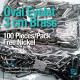 3 cm - 1,18" Oval Eyelet Brass 100 Pieces / Pack Nickel Plating EROV0030PRPromo