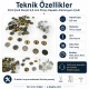 33.5 Pin Rivet with 9.5 mm Brass Cap and Aluminum Pin for Bags and Leather Goods