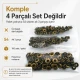 Antique Brass Color Stainless 54 System Lower 3 Parts, 100 pcs/Pack - Ideal for snap fastener applications in coats, bags