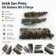 Antique Brass Color Brass 54 System Lower 3 Parts, 100 pcs/Pack for snap fastener applications, black oxide finish, suitable