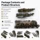 Antique Brass Color Brass 54 System Lower 3 Parts, 100 pcs/Pack for snap fastener applications, black oxide finish, suitable