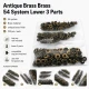 Antique Brass Color Brass 54 System Lower 3 Parts, 100 pcs/Pack for snap fastener applications, black oxide finish, suitable
