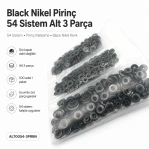 Black Nickel Color Brass 54 System Lower 3 Parts, 100 pcs/Pack ALT0054-3PRBN