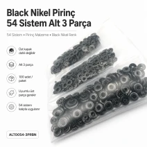 Black Nickel Color Brass 54 System Lower 3 Parts, 100 pcs/Pack ALT0054-3PRBN