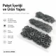 Black Nickel Color Brass 54 System Lower 3 Parts for Snap Fasteners, 100 pcs Pack