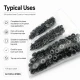 Black Nickel Color Brass 54 System Lower 3 Parts for Snap Fasteners, 100 pcs Pack