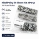 Nickel Color Brass 54 System Lower 3 Parts for Snap Fasteners, 100 pcs Pack, Durable Sheet Metal Components